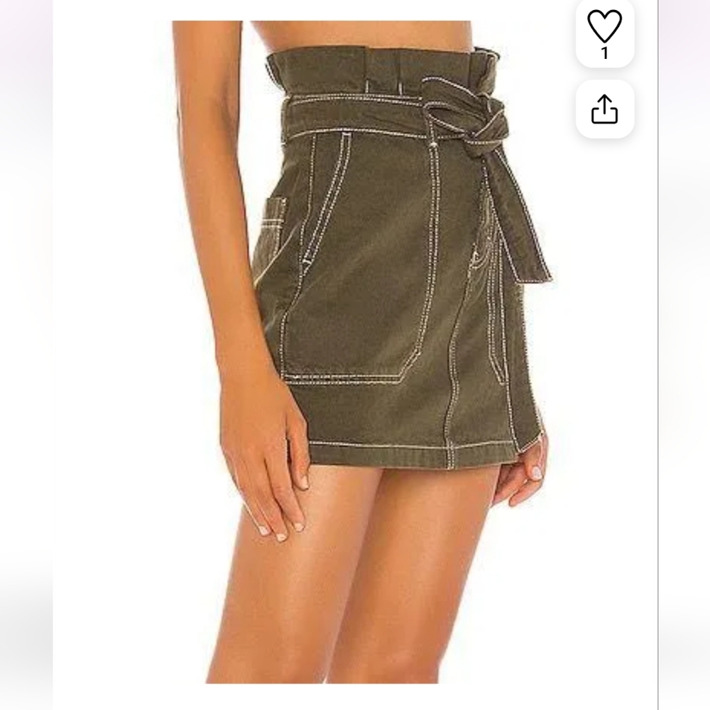 Free People Splendor In The Grass Paperbag Skirt - Picture 6 of 13